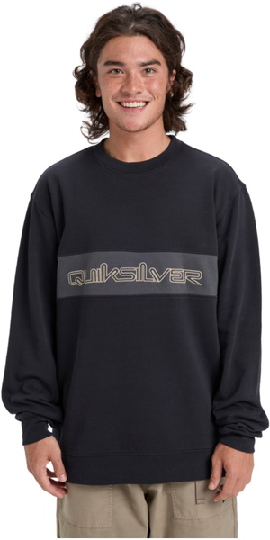 2025 Quiksilver Mens CB Crewneck Fleece EQYFT05152 - Black